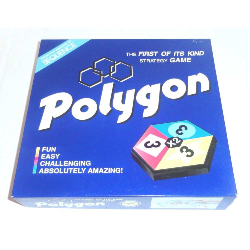 Polygon Strategy Board Game by Jax (1998) Complete Minus Some Score Cards
